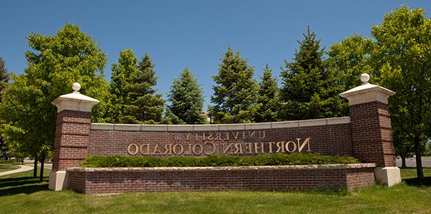 University of Northern Colorado sign